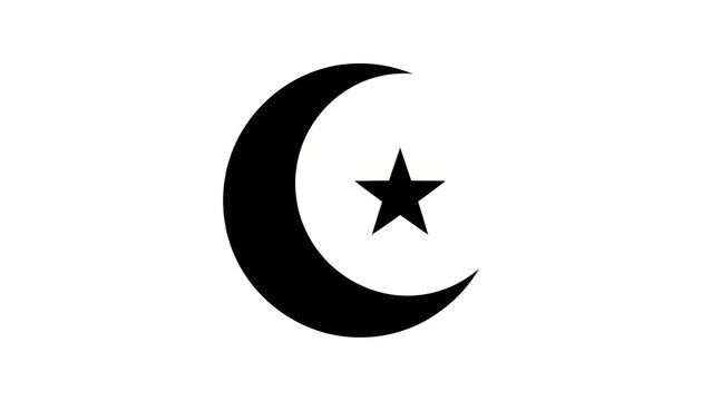 Islamic symbol crescent star.