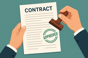 hands holding a contract