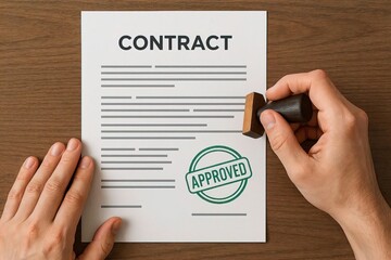 hands holding a contract