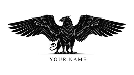 Obraz premium Majestic Griffin Mythical Creature with Spread Wings.