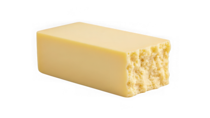 Block of swiss cheese isolated on transparent background