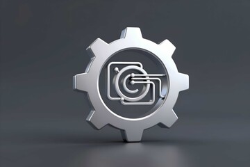 Metallic cogwheels concept illustrating business integration, progress, and system connection