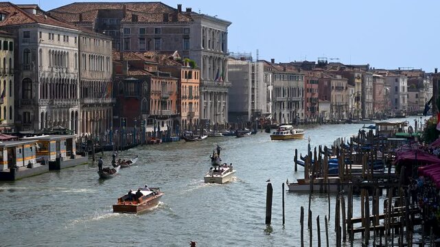 View of the Grand Canal in Venice, Italy