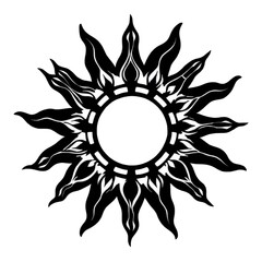 abstract flower vector illustration tattoo, art, nature, vector, sun