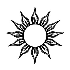 sun and flower isolated  white  background 