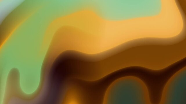 Abstract background with swirling green, orange, and brown gradient shapes against a white base.