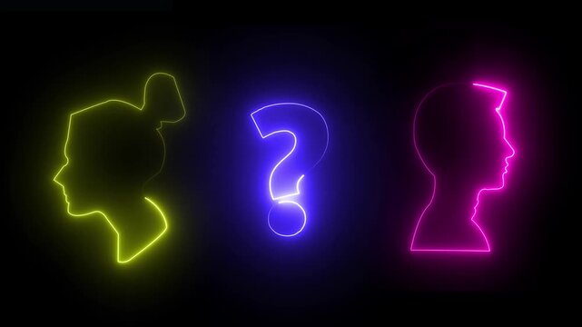 Help icon, support concept, call center and customer service animation on black background