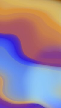 Abstract colorful background with smooth gradient waves in shades of blue, purple, orange, and yellow, creating a dynamic visual effect.