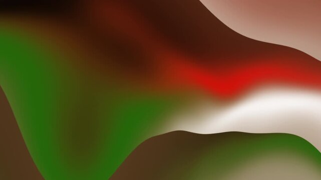 Blurry abstract background with wavy green, red, white, and brown colors.
