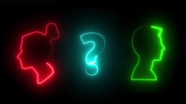 Help icon, support concept, call center and customer service animation on black background