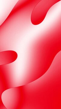 Abstract red and white gradient background with smooth wavy shapes and curves in a close-up view with a bold and dynamic mood.