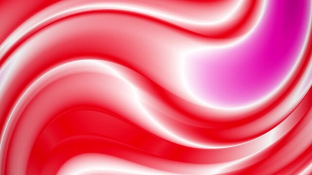 Vibrant abstract background with smooth, flowing red and pink curves and white highlights, creating a dynamic visual effect.