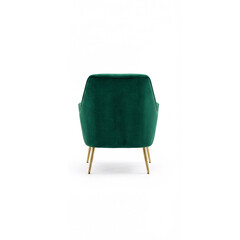 Elegant emerald green velvet chairs with gold legs offer a luxurious and modern touch for any sophisticated interior space