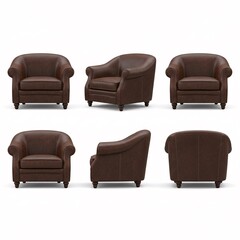 Elevate your living space with a luxurious brown leather armchair for ultimate comfort and style