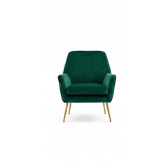 Elegant emerald green velvet chairs with gold legs offer a luxurious and modern touch for any sophisticated interior space