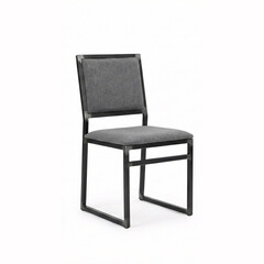 Modern gray upholstered chairs in minimalist style perfect for any sleek home or office space