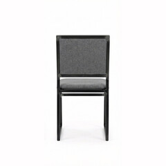 Modern gray upholstered chairs in minimalist style perfect for any sleek home or office space