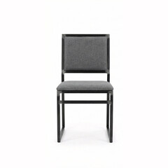 Modern gray upholstered chairs in minimalist style perfect for any sleek home or office space