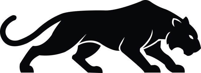 Obraz premium Stealth tiger full-body silhouette avatar.