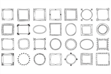 Minimal Decorative Border Frames Illustration for Typography Projects