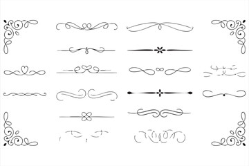 Classic Ornamental Flourishes Illustration for Invitations and Branding