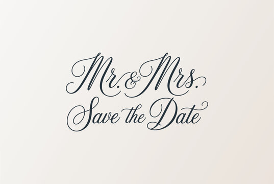 Elegant mr. & mrs. save the date wedding invitation card - Powered by Adobe