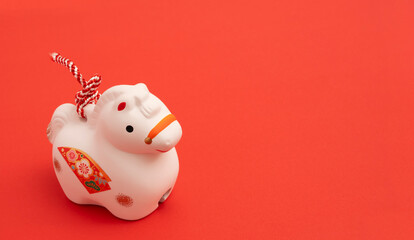 Japanese new year material. Zodiac horse. Year of the Horse. 日本の正月素材。干支の午。午年	
