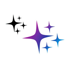 Obraz premium Sparkle and starburst graphic isolated on transparent background