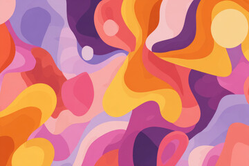 Vibrant abstract background with colorful liquid paint brush strokes and artistic texture