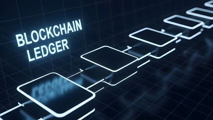 Blockchain Ledger Digital Network Concept.