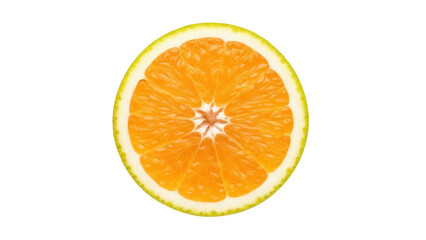 Vibrant orange slice PNG isolated on transparent background, juicy citrus fruit for healthy eating and summer designs