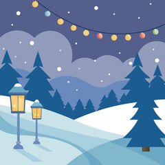 Fototapeta premium winter-faded-lights.eps