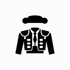 Spanish Matador Costume Silhouette Icon &ndash; Traditional Culture Vector