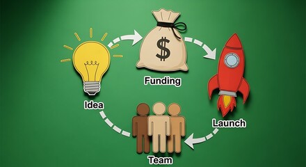 The Startup Journey From Idea to Launch with Team and Funding