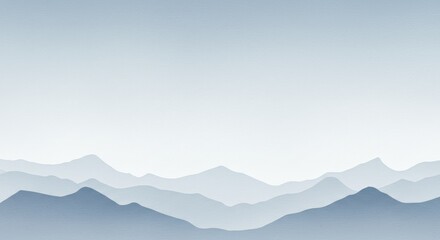 Misty mountain range