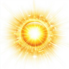 Radiant golden orb emanating light, a symbol of energy and illumination.