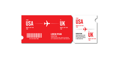Airline ticket design vector template. © MUHAMMAD