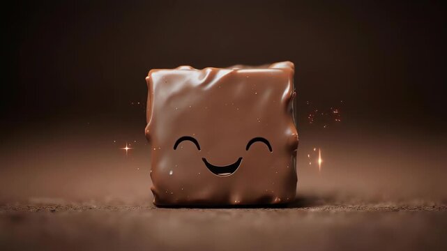Smiling chocolate candy