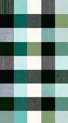 Fototapeta premium Patchwork fabric pattern in green hues