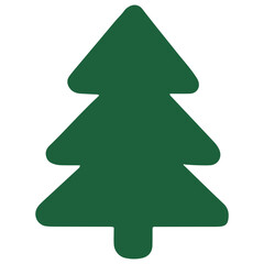 Fototapeta premium Christmas Tree a green, tiered evergreen tree silhouette vector icon