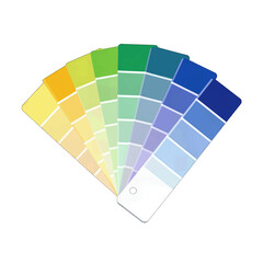 Color Swatch Fan With Gradient Shades Illustration