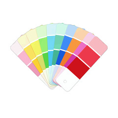 Colorful Paint Swatch Fan Vector Illustration