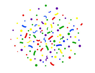 Obraz premium Colorful Shapes Flat Vector Illustration