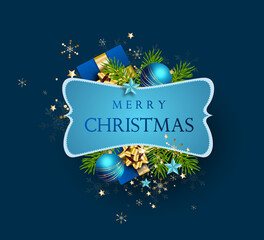 Merry Christmas greeting card