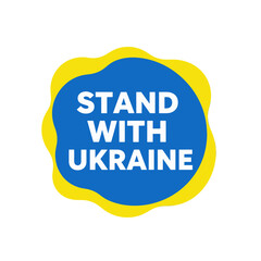 Stand With Ukraine Support Symbol Vector Illustration