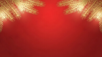 Festive Holiday Background, Red and Gold, Celebration Setting, Digital Artwork, Cozy Atmosphere, Close-up View, Seasonal Decor