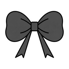 Simple Red Gift Bow Icon Illustration