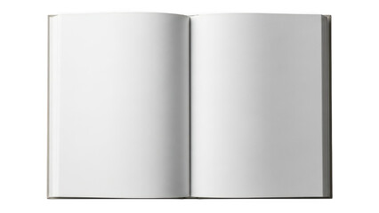 Open book pages isolated on transparent background
