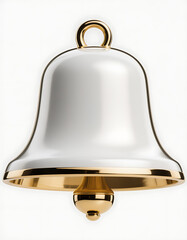 White and Gold Decorative Bell Ornament