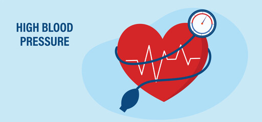 high blood pressure treatment. Medical examination and cardiology checkup.